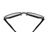 NYLAARN Bio-Black “Lawnmower” Blend Sunglasses - Polarized Gray Gradient + Black Mirror Lens