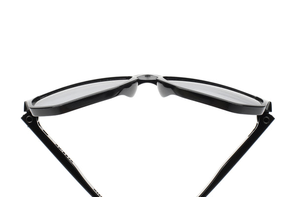 NYLAARN Bio-Black “Lawnmower” Blend Sunglasses - Polarized Gray Gradient + Black Mirror Lens
