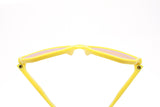 NYLAARN Bio-Yellow “Mud Flaps” Blend Sunglasses - Auto-Darkening Rosé-to-Gray + Blue Mirror Lens