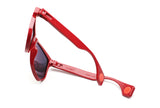 NYLAARN Bio-Red “Just Red” Blend Sunglasses - Solid Tan + Red Mirror Lens