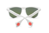 NYLAARN Bio-White “90s Ski Bum” Blend Sunglasses - Solid Gray + Purple Mirror Lens